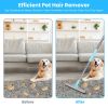 Pet Hair Removal Rake With 54.33in Adjustable Telescopic Rod Multi-Fabric Dog For Carpet Rug Clothes Couch