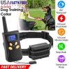 Dog Training Collar IPX7 Waterproof Pet Electric Shock Collar Rechargeable Transmitter Receiver Trainer w/ Remote