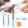 Dog Nail Clippers Pet Stainless Steel Grooming Tool Free Nail File