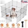 Playpen with Door Dog Metal Playpen Small Medium Puppy  Kennel Metal Wire Fence For Indoor Outdoor