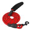 5FT Dog Leash training Walking Lead w/ Foam Handle Highly Reflective Treads Strong Nylon Dog Rope