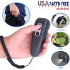 Ultrasonic Anti Barking Device Rechargeable Handheld Deterrent with 4 Modes LED Flashlight