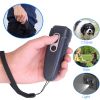 Ultrasonic Anti Barking Device Rechargeable Handheld Deterrent with 4 Modes LED Flashlight