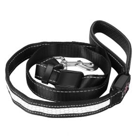 5FT Light Up Dog Leash LED Dog Leash with 9 Light Colors IPX7 Waterproof USB Rechargeable