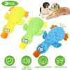 3Pcs Duck-Shaped Dog Plush Toy With Squeaky Ball Crinkle Paper Cute Aggressive Chewer