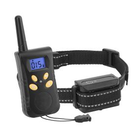 Dog Training Collar IPX7 Waterproof Pet Electric Shock Collar Rechargeable Transmitter Receiver Trainer w/ Remote