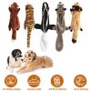 5Pcs Multi-Color Squeaky No Stuffing Dog ToysTeething Training Interactive for Aggressive Chewers
