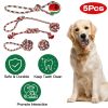 5Pcs Christmas Dog Rope Chew Toys Dog Interactive Toys Set for Puppy  Aggressive Chewers Playing