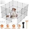 Playpen with Door Dog Metal Playpen Small Medium Puppy  Kennel Metal Wire Fence For Indoor Outdoor