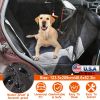 Dog Car Seat Cover Waterproof Scratchproof Pet Car Back Seat Hammock with 2 Door Slide Straps for Car Truck SUV