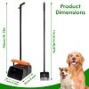 Pooper Scooper Kit Dog Poop Rake & Swiveling Bin Poop Heavy Duty with Extra Long Handle Waste Bags Dispenser