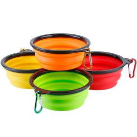 4Pcs Silicone Collapsible Dog Bowls BPA Free Travel Foldable w/ Carabiner Clip For Traveling Walking Hiking