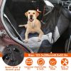 Dog Car Seat Cover Waterproof Scratchproof Pet Car Back Seat Hammock with 2 Door Slide Straps for Car Truck SUV