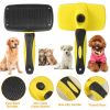 Self Cleaning Slicker Brush Dogs Grooming Shedding Tools Pet Hair Grooming Remover
