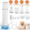 4 In 1 Electric Pet Dog Grooming Kit Cordless Shaver Set Low Noise Nail Grinder with 4 Guide Combs