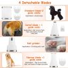 4 In 1 Electric Pet Dog Grooming Kit Cordless Shaver Set Low Noise Nail Grinder with 4 Guide Combs