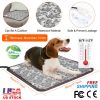 Dog Electric Heating Mat Waterproof Adjustable Warming Blanket with Chew Resistant Steel Cord Case