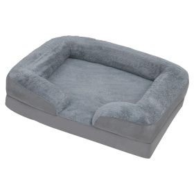 Soft Warm Plush Puppy Bed Cozy Nest Sofa Non-Slip Bed Cushion Mat Removable Washable Cover Waterproof Lining