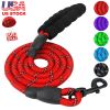 5FT Dog Leash training Walking Lead w/ Foam Handle Highly Reflective Treads Strong Nylon Dog Rope