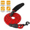 5FT Dog Leash training Walking Lead w/ Foam Handle Highly Reflective Treads Strong Nylon Dog Rope