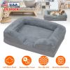 Soft Warm Plush Puppy Bed Cozy Nest Sofa Non-Slip Bed Cushion Mat Removable Washable Cover Waterproof Lining