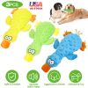 3Pcs Duck-Shaped Dog Plush Toy With Squeaky Ball Crinkle Paper Cute Aggressive Chewer