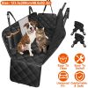 Dog Car Seat Cover Waterproof Scratchproof Pet Car Back Seat Hammock with 2 Door Slide Straps for Car Truck SUV