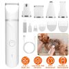 4 In 1 Electric Pet Dog Grooming Kit Cordless Shaver Set Low Noise Nail Grinder with 4 Guide Combs