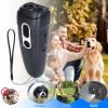 Ultrasonic Anti Barking Device Rechargeable Handheld Deterrent with 4 Modes LED Flashlight