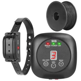 Pet Containment System with 9 Adjustable Levels IPX8 Waterproof Rechargeable Receiver Underground Fence