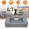 Soft Warm Plush Puppy Bed Cozy Nest Sofa Non-Slip Bed Cushion Mat Removable Washable Cover Waterproof Lining