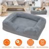 Soft Warm Plush Puppy Bed Cozy Nest Sofa Non-Slip Bed Cushion Mat Removable Washable Cover Waterproof Lining