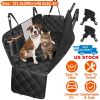 Dog Car Seat Cover Waterproof Scratchproof Pet Car Back Seat Hammock with 2 Door Slide Straps for Car Truck SUV
