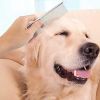 2 Pk Dog Combs with Rounded Ends Stainless Steel Teeth; Removing Tangles and Knots; Professional Grooming Tool