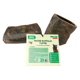 2 Water Buffalo Horn Tuffie-100% Natural Dog Treat & Chews Grain-Free; Gluten-Free; Dog Chewing Dental Toys;