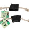 Water Buffalo Horn Rope Tug Toy-100% Cotton Rope 14"; Natural Dog Treat & Chews; Dog-2 COUNT-10 oz