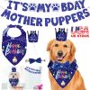 Dog Birthday Bandana Hat Set Cute Dog Birthday Banner Decoration with Hat Bandana Bowtie