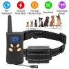 Dog Training Collar IPX7 Waterproof Pet Electric Shock Collar Rechargeable Transmitter Receiver Trainer w/ Remote