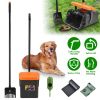 Pooper Scooper Kit Dog Poop Rake & Swiveling Bin Poop Heavy Duty with Extra Long Handle Waste Bags Dispenser
