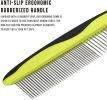 Dog Comb for Removes Tangles and Knots Matted Fur Grooming Tool with Stainless Steel Teeth