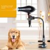 Hair Dryer Holder 360 Degrees Rotatable Hands-Free Hair Dryer Stand Aluminum Alloy Gooseneck Pet Dog Grooming