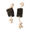 Water Buffalo Horn Rope Tug Toy-100% Cotton Rope 14"; Natural Dog Treat & Chews; Dog-2 COUNT-10 oz