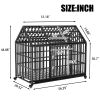 52" Heavy Duty Dog Crate Strong Metal Dog Kennels and Crates for Large Dogs with 4 Lockable Wheels