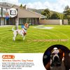 990FT Range Dog Wireless Fence Collar IPX6 Waterproof Receiver with 9 Levels Vibration Shock Mode 4 Channels