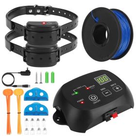 Pet Containment System with 100 Adjustable Levels 2 Receivers IPX7 Waterproof Rechargeable