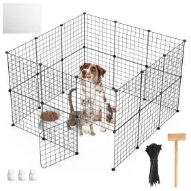 Playpen with Door Dog Metal Playpen Small Medium Puppy  Kennel Metal Wire Fence For Indoor Outdoor