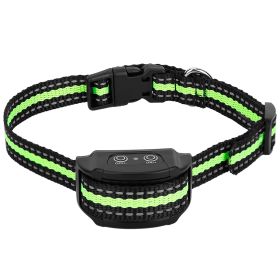 Anti-Bark Dog Collar IP67 Waterproof Beep Shock Rechargeable Pet Training Device w/ 7 Adjustable Sensitivity