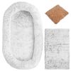 Human Size Dog Bed with Pillow Blanket 72.83x47.24x11.81in Bean Bag Bed Washable Removable Flurry Plush Cover
