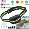 Anti-Bark Dog Collar IP67 Waterproof Beep Shock Rechargeable Pet Training Device w/ 7 Adjustable Sensitivity