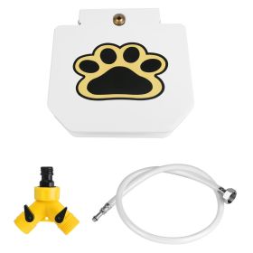 Dog Water Fountain Outdoor Dog Pet Water Dispenser Step-on Activated Sprinkler w/ Interactive Paw Pedal Valve